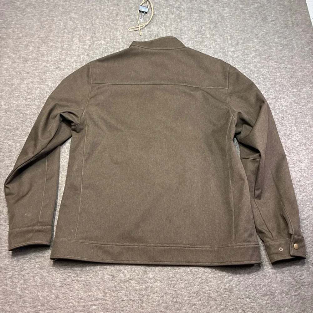 Kirkland Signature Softshell Jacket Mens Large Brown Full Zip‎ Fleece Lined